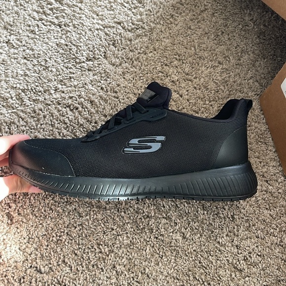 Skechers Slip Resistant All Black Work Shoes Size 9 - Picture 9 of 12